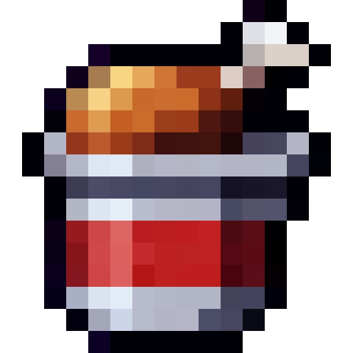 Fried Chicken Bucket — a Minecraft Item (2D) made with resourcepack.ai