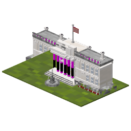 White House — a white Minecraft Model made with resourcepack.ai