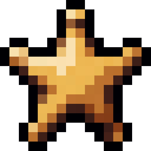 Sheriff Star Badge — a metallic Minecraft Item (2D) made with resourcepack.ai