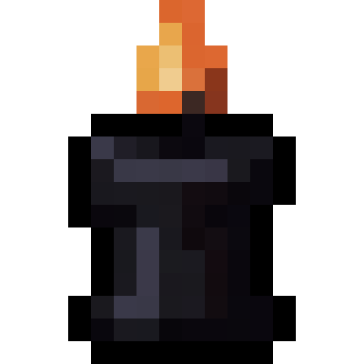 Black Candle — a candle Minecraft Item (2D) made with resourcepack.ai