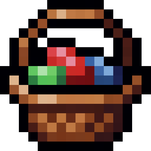 Jelly Bean Basket — a Minecraft Item (2D) made with resourcepack.ai