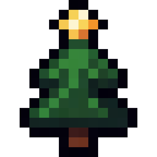 Star Topped Christmas Tree — a Minecraft Item (2D) made with resourcepack.ai