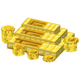 Stacked Coins And Bullion — a plush Minecraft Model made with resourcepack.ai