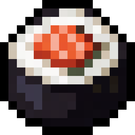 Salmon Sushi Roll — a Minecraft Item (2D) made with resourcepack.ai