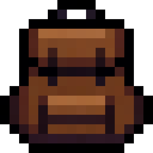 Leather Backpack — a Minecraft Item (2D) made with resourcepack.ai