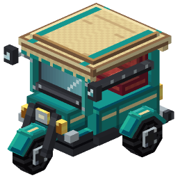 Teal Tuk Tuk — a Minecraft Model made with resourcepack.ai