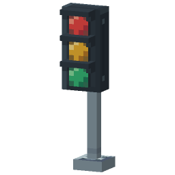 Pole Mounted Traffic Light — a Minecraft Model made with resourcepack.ai