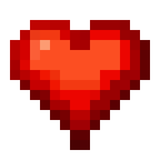 Red Love Heart — a Minecraft Icon made with resourcepack.ai