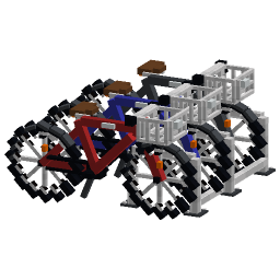 Bike Rack With Bicycles — a Minecraft Model made with resourcepack.ai