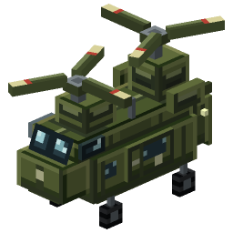 Tandem-Rotor Transport Helicopter — a Minecraft Model made with resourcepack.ai