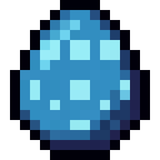 Blue Dotted Easter Egg — a easter Minecraft Item (2D) made with resourcepack.ai