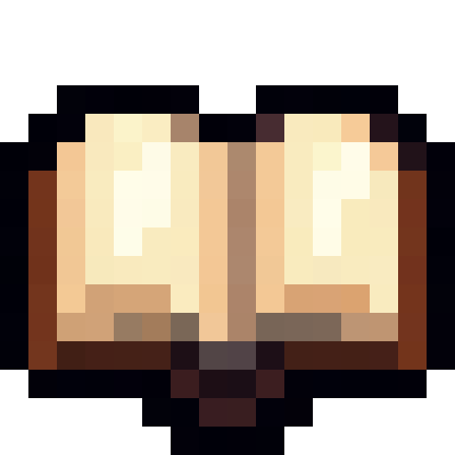 Glowing Open Book — a Minecraft Item (2D) made with resourcepack.ai