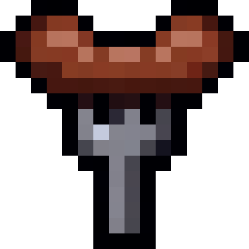 Sausage On Fork — a Minecraft Item (2D) made with resourcepack.ai