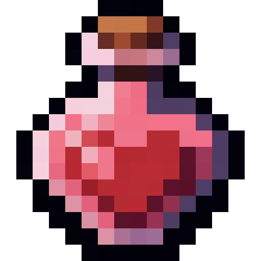 Pink Love Potion — a Minecraft Item (2D) made with resourcepack.ai