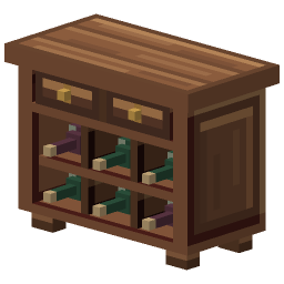 Wooden Wine Cabinet — a Minecraft Model made with resourcepack.ai
