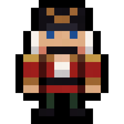Wooden Nutcracker Soldier — a Minecraft Item (2D) made with resourcepack.ai
