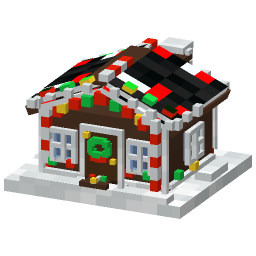 Gingerbread Christmas House — a colorful Minecraft Model made with resourcepack.ai