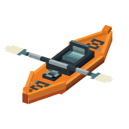 Orange Kayak — a Minecraft Model made with resourcepack.ai