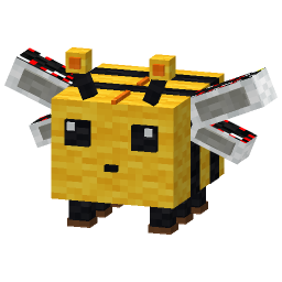 Bee Plushie — a black Minecraft Model made with resourcepack.ai