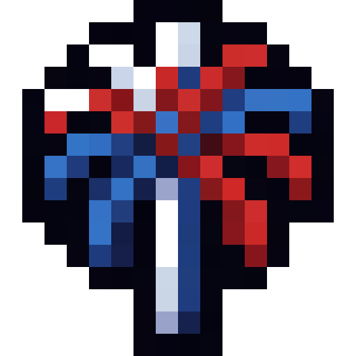 Red White Blue Firework — a Minecraft Item (2D) made with resourcepack.ai
