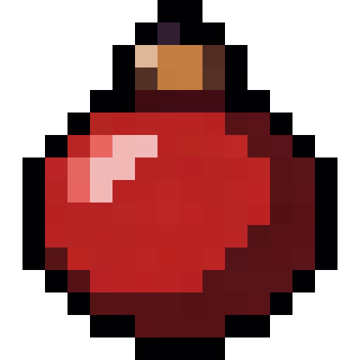 Red Bauble Ornament — a Minecraft Item (2D) made with resourcepack.ai