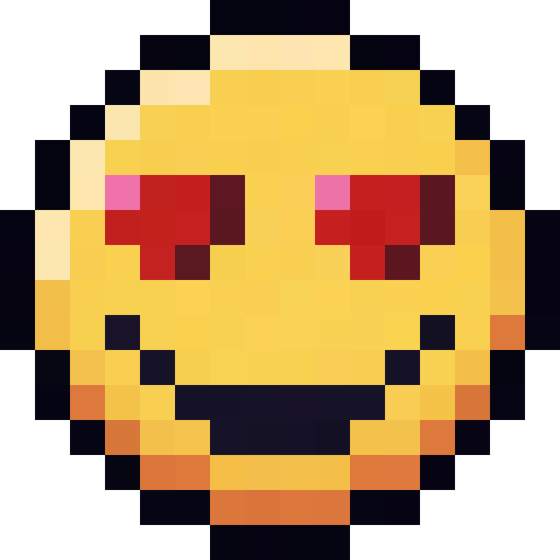 Heart Eyes Smiley — a Minecraft Icon made with resourcepack.ai