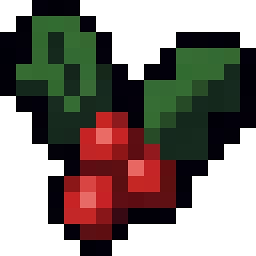 Holly With Red Berries — a Minecraft Item (2D) made with resourcepack.ai
