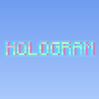 Hologram Text Effect — a Minecraft Text Effect made with resourcepack.ai