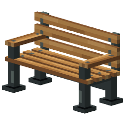 Wooden Park Bench — a Minecraft Model made with resourcepack.ai
