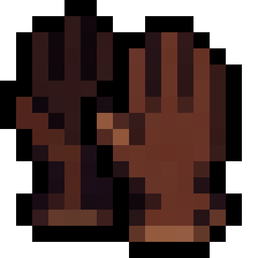 Leather Gloves — a Minecraft Item (2D) made with resourcepack.ai