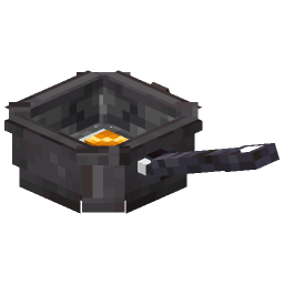 Cast Iron Frying Pan — a black Minecraft Model made with resourcepack.ai