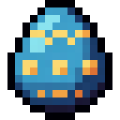 Decorated Blue Easter Egg — a easter Minecraft Item (2D) made with resourcepack.ai