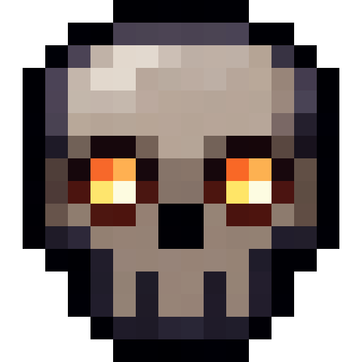 Glowing Eyed Skull — a Minecraft Item (2D) made with resourcepack.ai