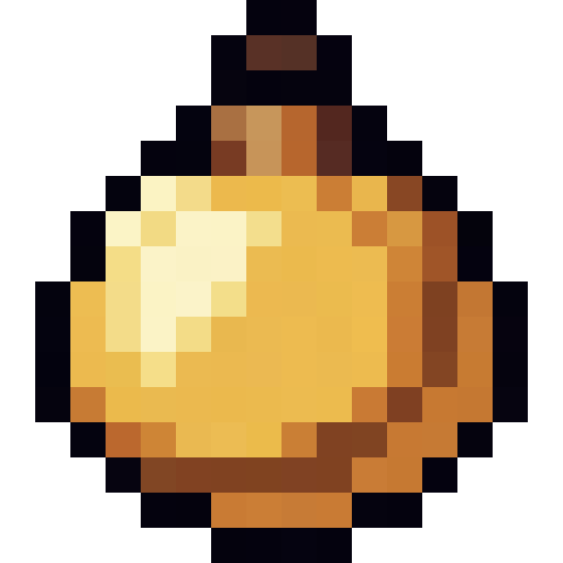 Gold Bauble Ornament — a Minecraft Item (2D) made with resourcepack.ai