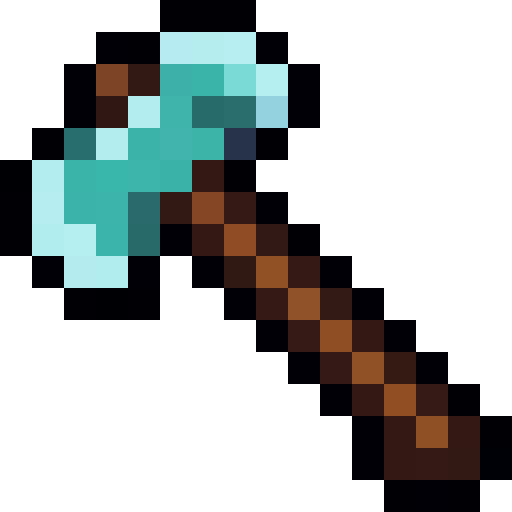 Diamond Axe — a Minecraft Item (2D) made with resourcepack.ai