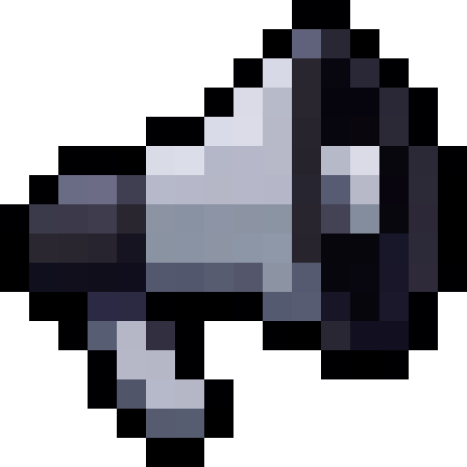 Blue Megaphone — a Minecraft Icon made with resourcepack.ai