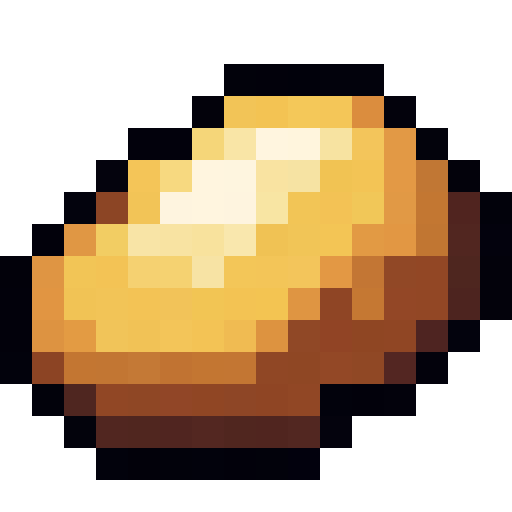 Gold Nugget — a Minecraft Item (2D) made with resourcepack.ai