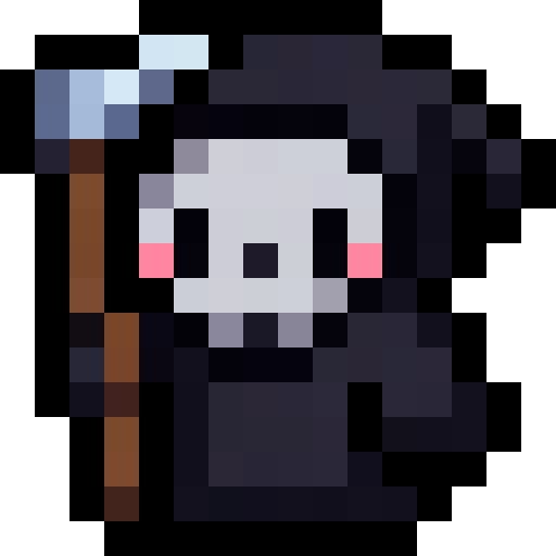 Grim Reaper Scythe — a Minecraft Item (2D) made with resourcepack.ai