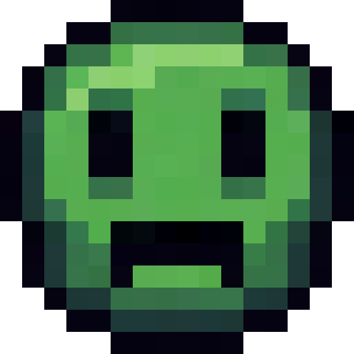 Green Sick Face — a Minecraft Icon made with resourcepack.ai