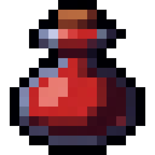 Red Healing Potion — a Minecraft Item (2D) made with resourcepack.ai