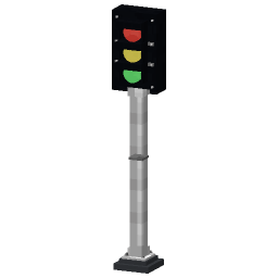 Traffic Light on Pole — a Minecraft Model made with resourcepack.ai