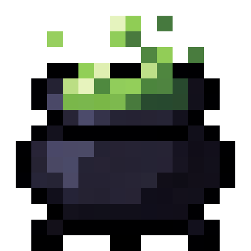 Bubbling Cauldron — a Minecraft Item (2D) made with resourcepack.ai
