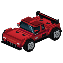 Crimson Sports Car — a Minecraft Model made with resourcepack.ai