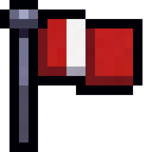 Red Flag On Pole — a Minecraft Icon made with resourcepack.ai