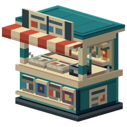 Newsstand Kiosk — a Minecraft Model made with resourcepack.ai