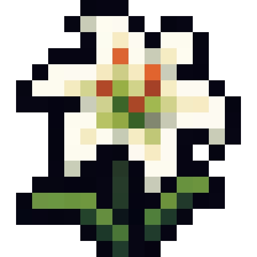 White Lily Flower — a Minecraft Item (2D) made with resourcepack.ai