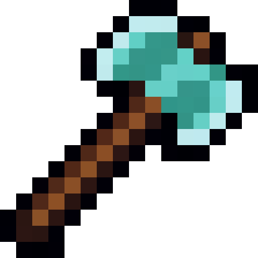 Diamond Axe — a Minecraft Item (2D) made with resourcepack.ai