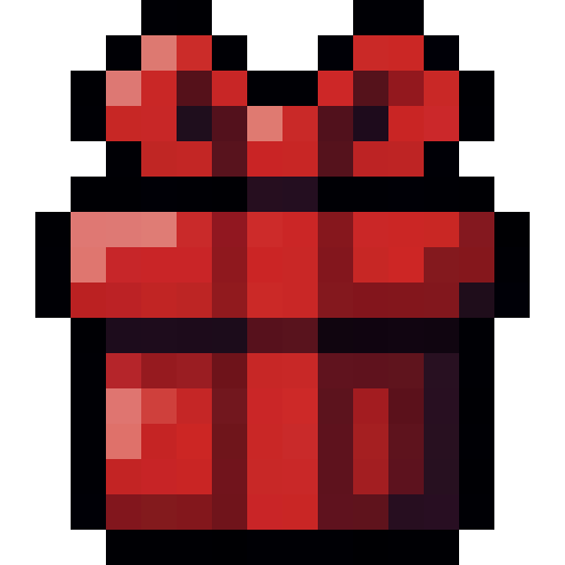 Red Bow Gift — a Minecraft Item (2D) made with resourcepack.ai