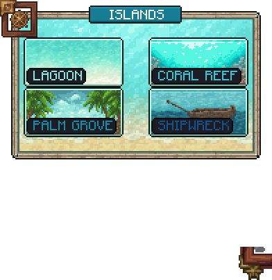 Island Warp Menu — a Minecraft GUI made with resourcepack.ai