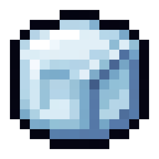 Ice Cube — a Minecraft Item (2D) made with resourcepack.ai
